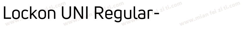 Lockon UNI Regular字体转换